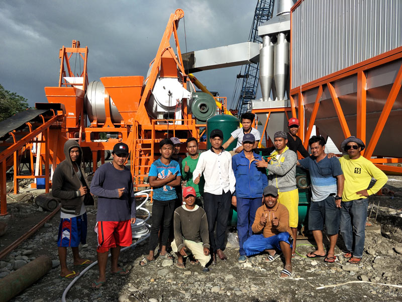 installation of ALYJ-60 asphalt drum mix plant