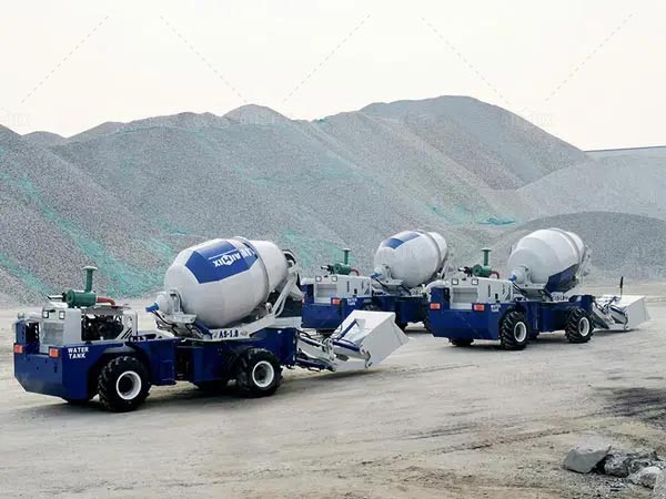 small self loader concrete mixer