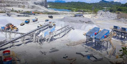 stationary stone crusher for aggregate production