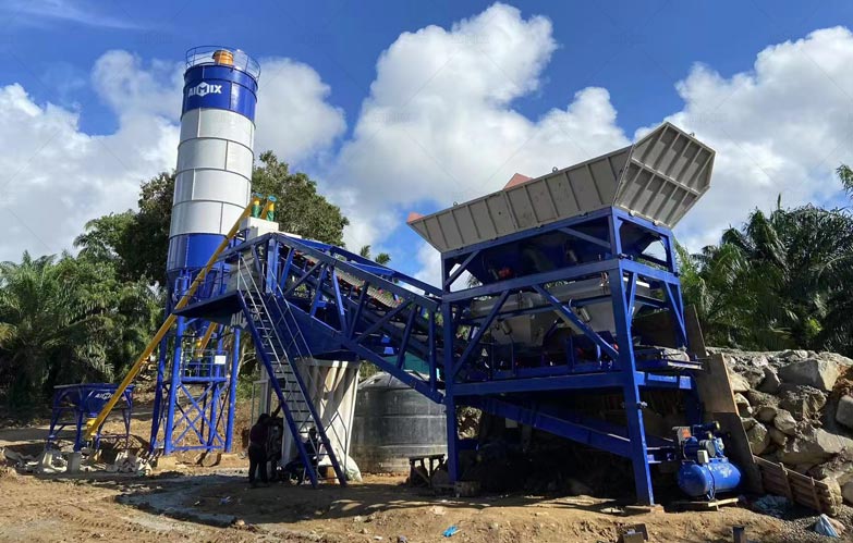 Mobile Concrete Plant for Road Construction